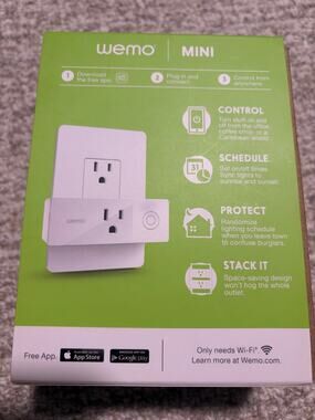 WEMO Mini Wi-Fi Smart Plug F7C063 Unused in Box